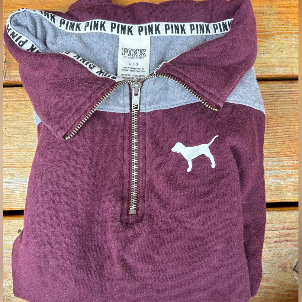 Victoria’s Secret purple and grey half zip 🐕